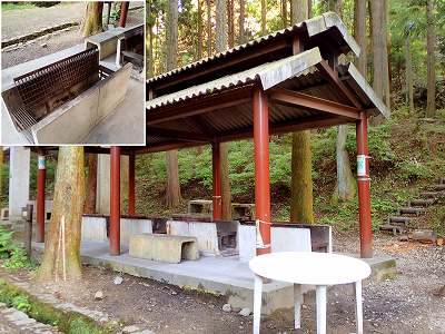 Fireplace in Kuwagai campsite