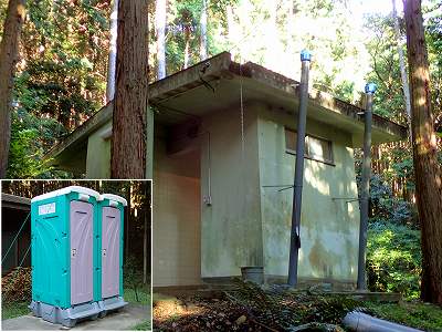 Restrooms in Kuwagai campsite