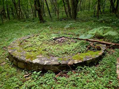Campfire circle in Mutsushiei kawauchi campsite