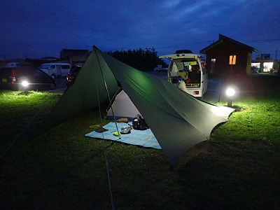 Foot light in Omazaki campsite