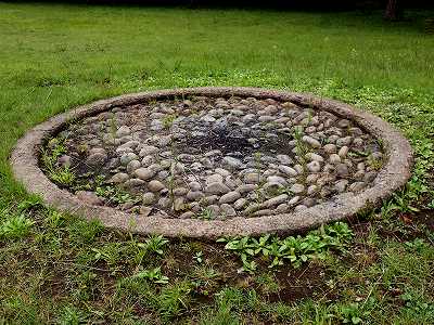 Campfire circle in Tsukimino shinrin-koen campsite