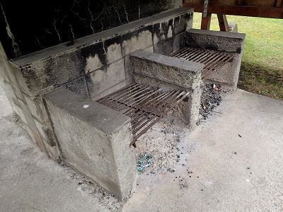 Fireplace of Wakasagi-koen hamadai campsite