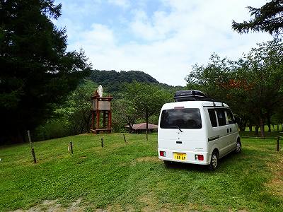 神居岩公園グリーンスポーツキャンプ場の駐車場