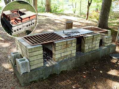 北竜町金比羅公園キャンプ場のカマド