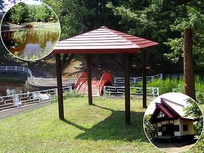 北竜町金比羅公園キャンプ場の東屋