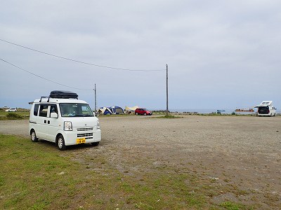 2019年8月の増毛町暑寒海浜キャンプ場
