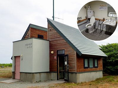 増毛町暑寒海浜キャンプ場のトイレ