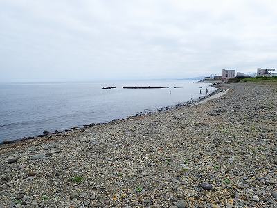 増毛町暑寒海浜キャンプ場の前の旧海水浴場