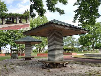 田島公園キャンプ場のあずまや