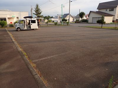 田島公園キャンプ場の駐車場