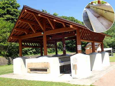 Cooking facility in Sakazuki campsite