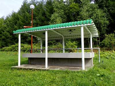Cooking facility in Tokushunbetu-sanroku campsite