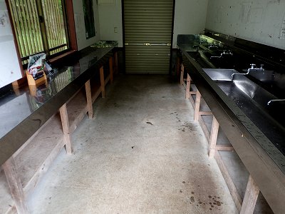 Cooking facility of Chimikeppu-ko campsite