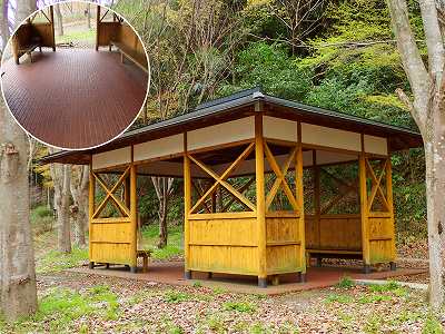 Gazebo in Chisei-koen campsite