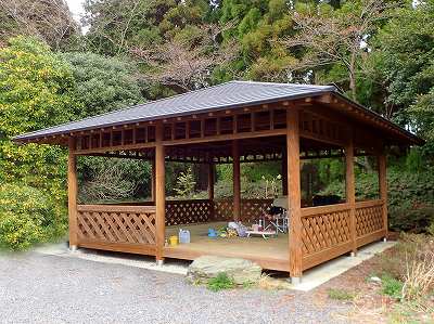 Gazebo in Nagaso-ike campsite