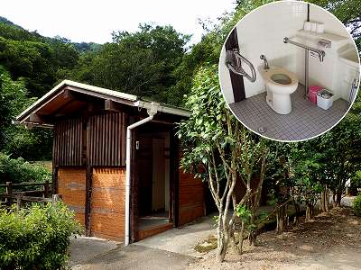 新居浜市市民の森キャンプ場のトイレ
