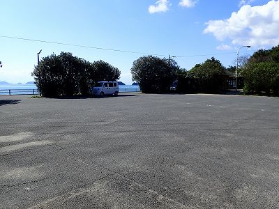 Parking lot in Okiura-beach