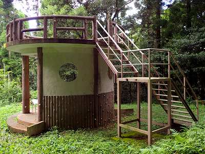 Observation gazebo in Kitakyushu-shiritsu hobashira campsite