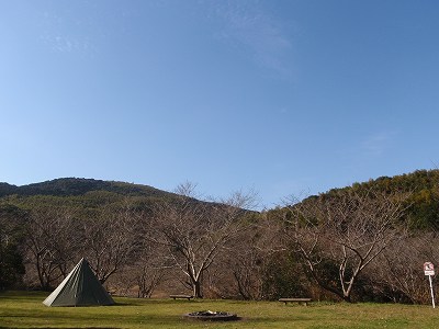 2015年1月の菖蒲谷池公園キャンプ場