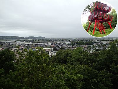 Observation tower in Takatanoseyama-koen campsite