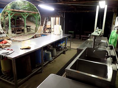Cooking facility of Yahazu-yama campsite