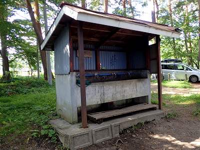 Cooking facility of Akiyama-hama campsite