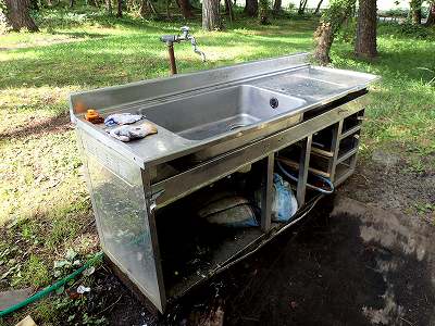 Cooking facility of Sakka-hama campsite