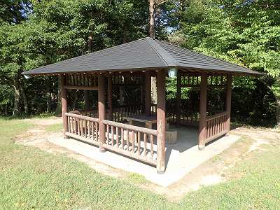 Gazebo of Hijiri-ko campsite