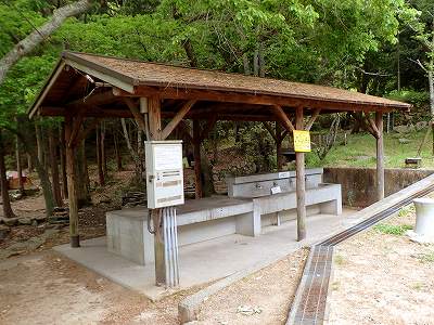 Cooking facility of Kaita sogo-koen campsite