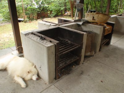 Fireplace of Mikuradake kenritsushizen-koen campsite