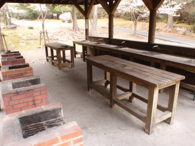 Fireplace of Nanbara-kyo campsite