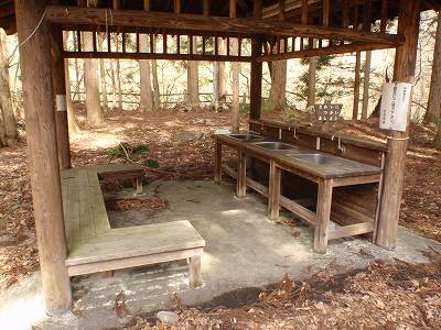 The second campsite of Hosomidani Tachino campsite