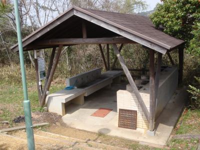 Cooking facility of Kamoike-koen campsite