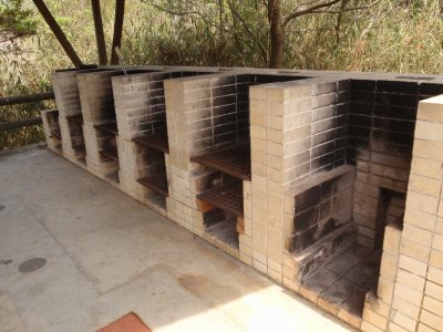 Fireplace of Kamoike-koen campsite