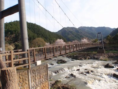 Suspension bridge of Kawashiro-koen campsite