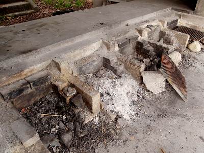 Fireplace of Maruyamakenmin sun-beach campsite