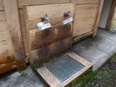 Water facilities of Shinomi shijyuhachitaki campsite