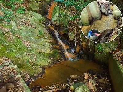 Washing area in Yasumuro dam campsite