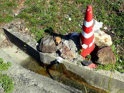 Gutter in Yasumuro dam campsite