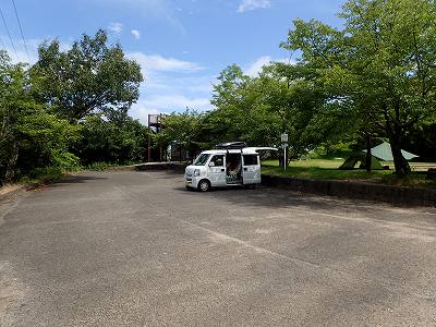 大麻山キャンプ場の駐車場