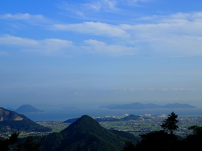 大麻山キャンプ場の展望台からの景色