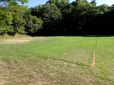 とらまる公園キャンプ場のテントサイト全景