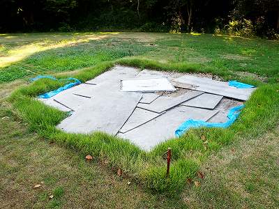 とらまる公園キャンプ場の焚き火サークル