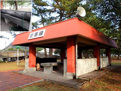 Cooking facility in Kokubu camp kaisuiyokujo