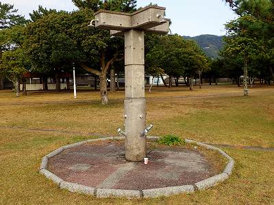 Cold water shower in Kokubu camp kaisuiyokujo