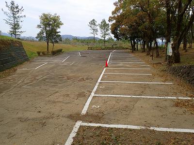 Parking lot in Irinomatsubara campsite