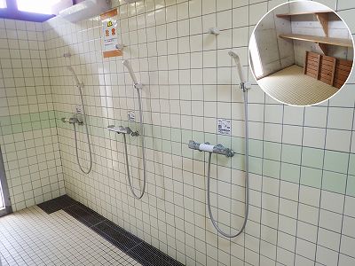 咸陽島公園のシャワールーム