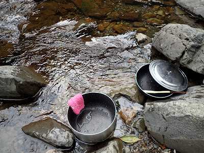 久木ノ森山風景林の洗い場