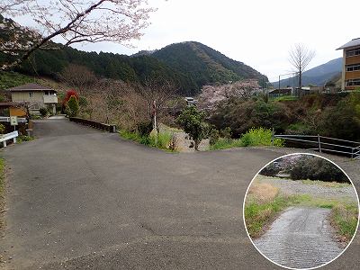 桑の川キャンプ場への道