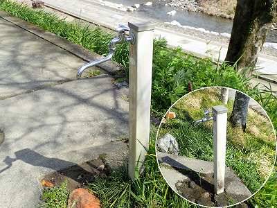 宮の前公園キャンプ場の立水栓